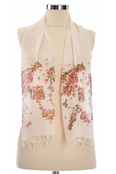 Dosimira Korel Floral Cotton Printed Small Scarf