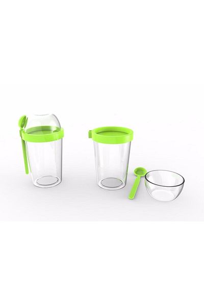 Limbo Home Green Cylinder Snack Container