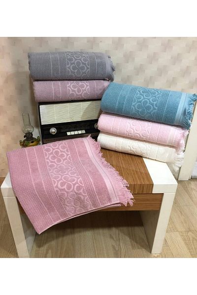 İlkim Gray Combed Bath Towel