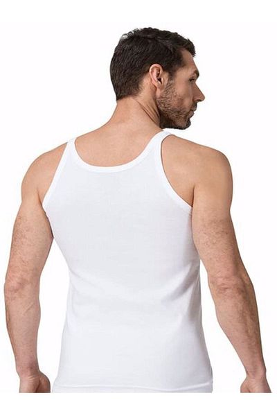 Namaldı Men's 2 Pack White Black Mixed Pack Thin Strap Tank Top