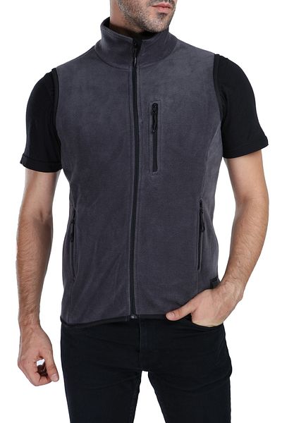 GHASSY CO. Men's Smoked Multi-Pocket Fleece Vest