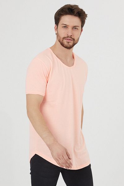 Tarz Cool Ανδρικό μπλουζάκι Candy Pink Casual