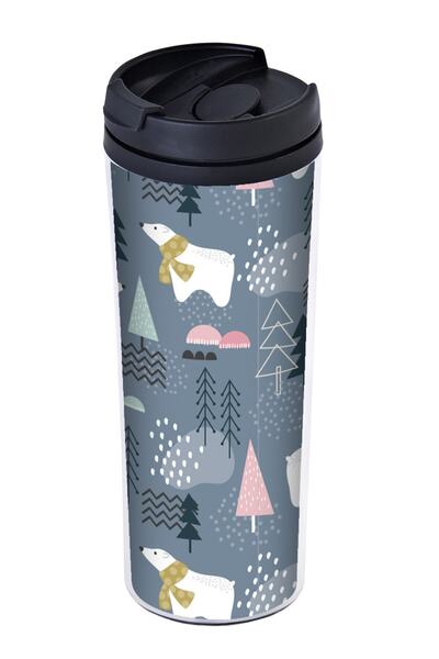 ALLMUG Kış Desenli 380 Ml Termos Kupa