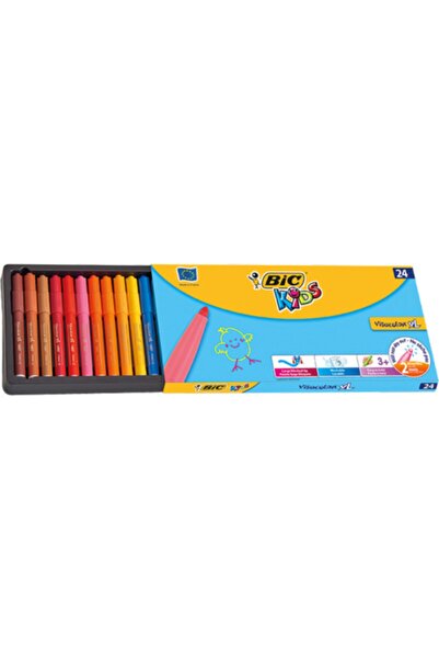 Bic Visacolor Xl Keçeli Kalem 24 Lü Jumbo Yıkanabilir