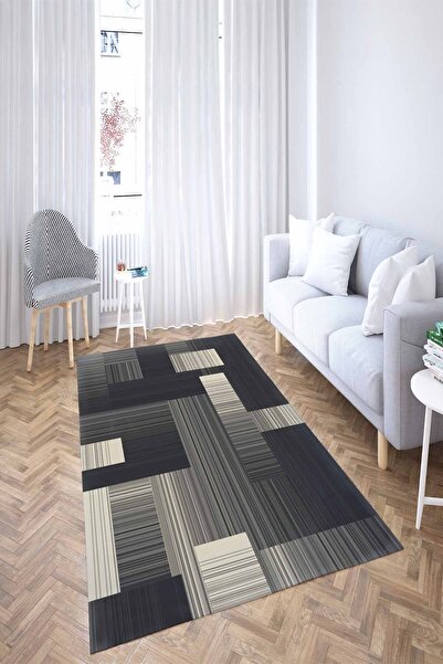 MODANOİVA 3d Boyutlu Labirent Desenli Dijital Baski Hali-mnh1064