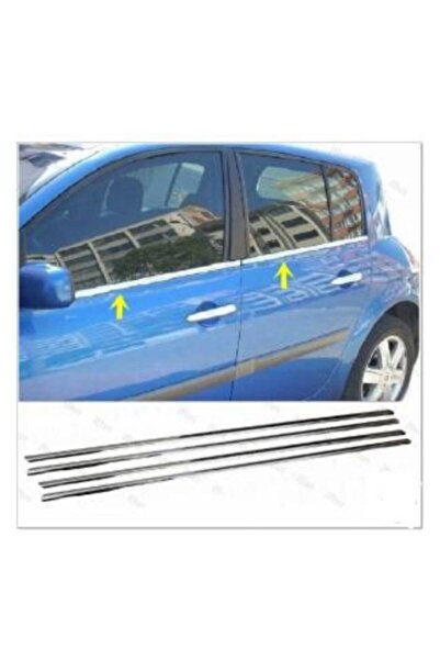 FAMS OTO AKSESUAR Renault Megane 2 Krom Cam Çıtası 4 Prç, 2002-2009 P, Çelik ...