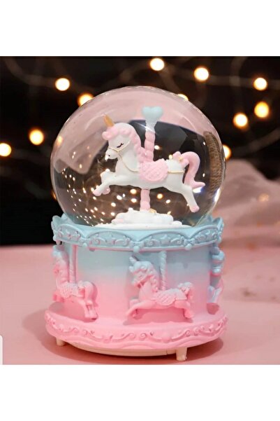 by rk tasarım Atlı Karınca Işıklı Müzikli Sihirli Kar Küresi Arkadaşa Hediye