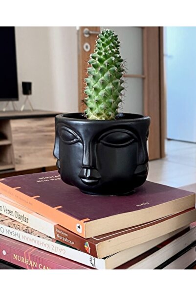 CMHOME Havelka 5 Yüzlü Mini Saksı Siyah Renk (çiçeksiz)