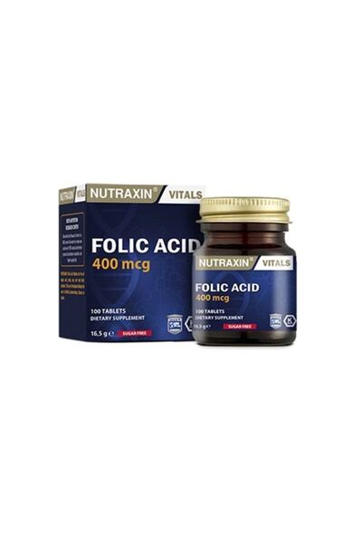 Nutraxin حمض الفوليك 400 ميكروجرام - 100 قرص × 2 قطعة