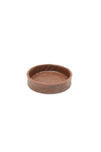 ABBAFOOD Chef's Atelier Çikolatalı Orta Boy Yuvarlak Tereyağlı Artizan Tartolet Tart Tabanı 57x15 mm 20adet