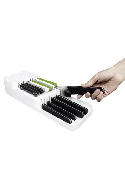 Decobella 18 Compartment Knife Holder Inside the Drawer
