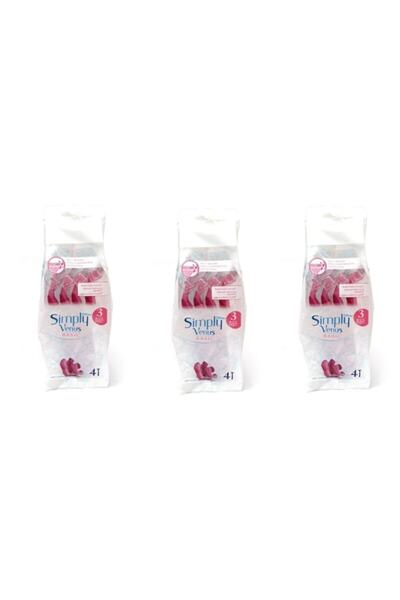 Gillette Venus Gillette Simply Venus 3 Lame de ras, pachet de 4 x 3 bucăți