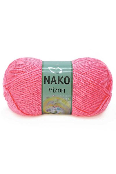 NAKO Vizon Premium Rose Pink Ακρυλικό Πλεκτό Χειροποίητο - Μαλλί Σπάνιο Χρώμα Νο:236