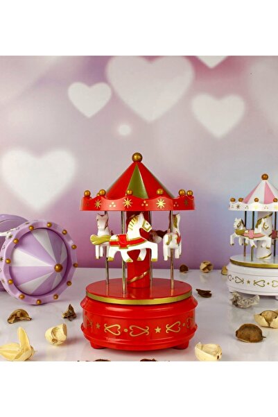 Genel Markalar Kurmalı Atlı Karınca Müzik Kutusu Kırmızı