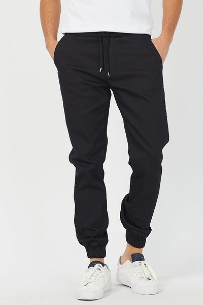 Tarz Cool Ανδρικό παντελόνι Jogger - Μαύρο, ελαστικό πόδι, Lycra