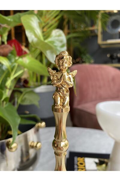 marandmore Beige Marble Brass Swan Figured Towel Holder