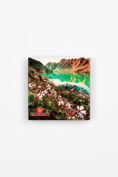 Dünyadan Hediyeler Kyrgyzstan Themed Stone Coaster