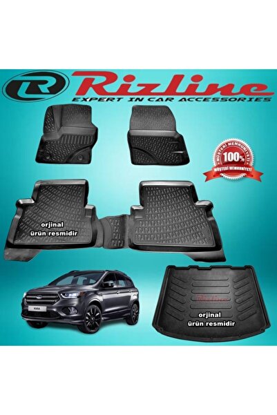 Rizline Ford Kuga 3d Paspas + Bagaj Havuzu Siyah 2013-2019 Arası