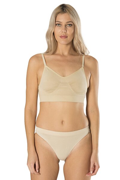 Formactive Γυναικείο μπεζ ρυθμιζόμενο λουράκι Gathering Bustier 1095