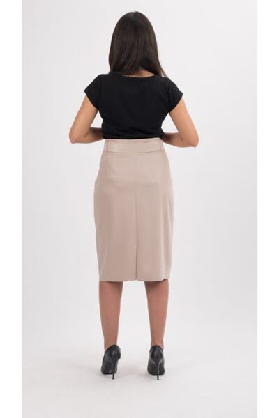 SORALLİNE Γυναικεία φούστα γραφείου με πέτρινη επένδυση με μολύβι, μήκους 70 εκ. 747