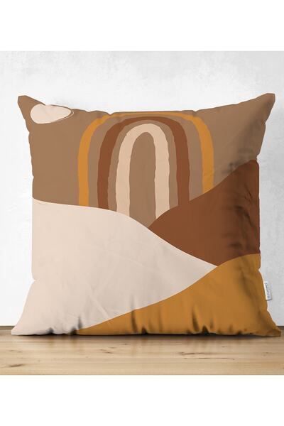 Realhomes Renkli Zeminde Onedraw Çizimli Oval Desenli Dijital Baskılı Modern ...