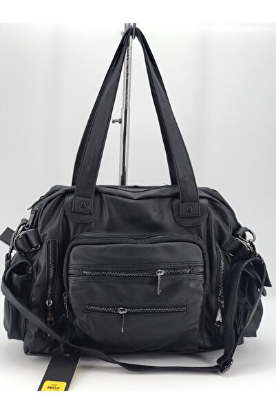 MEGA ÇANTA Geantă neagră cu mânecă moale și crossbody pentru femei 506