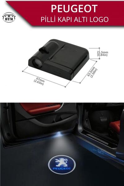 BTM OTOMOTİV Peugeot Pilli Kapı Altı Logo