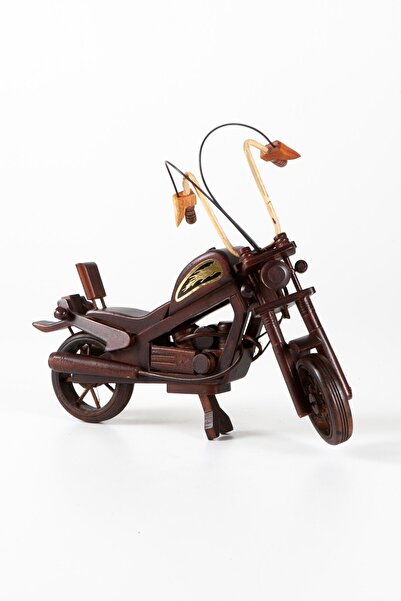 Dünyadan Hediyeler Dekoratif Ahşap Motosiklet 40 Cm