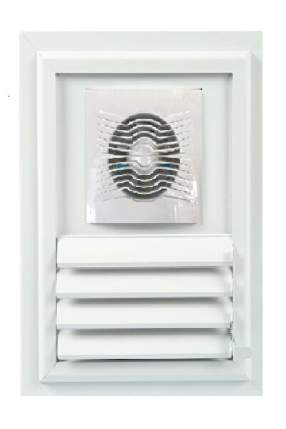 ERFUR 55X55 ASPİRATÖRLÜ - FANLI Alüminyum Hareketli Yüzeysel Banyo Wc Menfezi