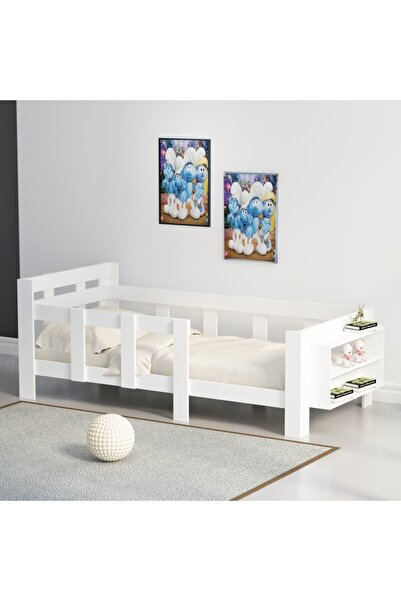 NEWLİNE Dekormia Montesori Karyola W44 Parlak Beyaz 90x190 Yatak Uyumlu