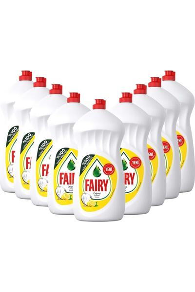 Fairy Limon Kokulu Elde Sıvı Bulaşık Deterjanı 9 x 1350 ml