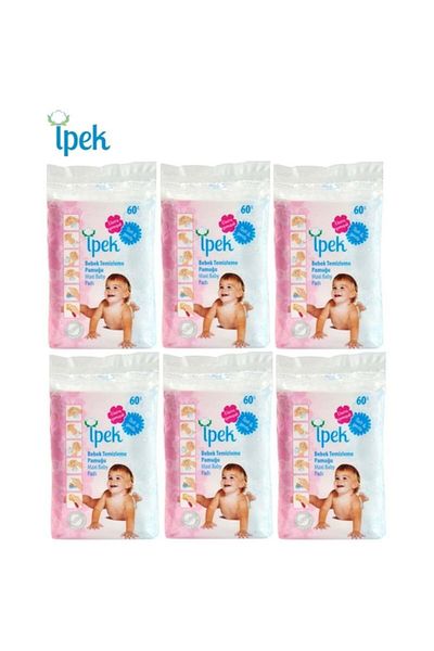 İpek Maxi Baby Cleaning Cotton 6 Pack of 60