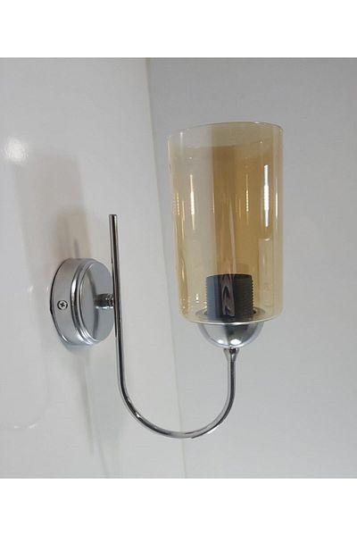 Uçar Chrome Honey Pipe Glass Sconce