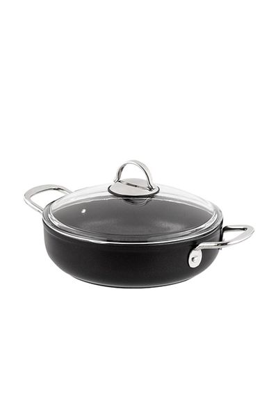Nehir Galaxy Titanium 22 Cm Karnıyarık Pot Metal Handle Black