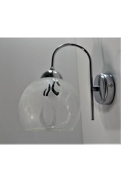 Uçar Chrome Flame Glass Sconce