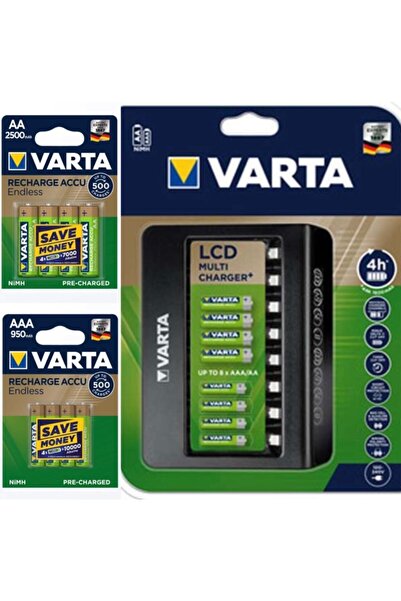 Varta 57681 Lcd 8 Li Şarj Cihazı + 950 Mah Pil + 2500 Mah Pil