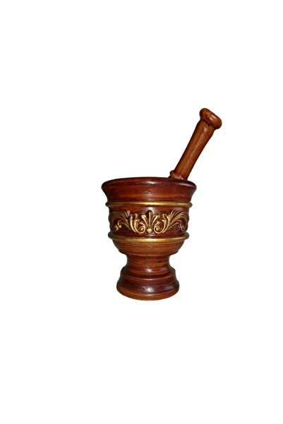 Yanaryıldızı Kahverengi Oyma Havan