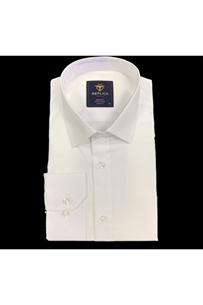Erkek Beyaz Slim Fit Gömlek