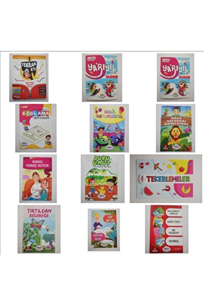 Öğretmen Evde İlkokul Yayınları 1.sınıf On Burda Tekrar Et Ve Öğretmen Evde Y...