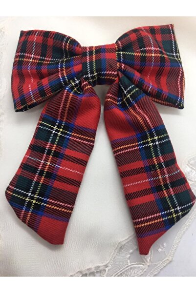 ÖZGÜ ACCESSORİES مشبك أحمر منقوش