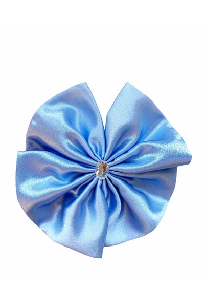 zühre balaban Crystal Stone Blue Satin Buckle