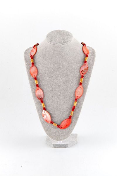 Dünyadan Hediyeler Pink Mother of Pearl Ethnic Necklace