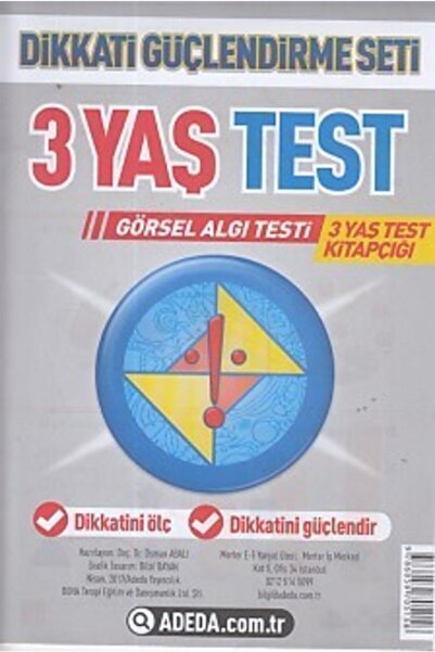 Adeda Yayınları Dikkati Güçlendirme Seti 3 Yaş Test