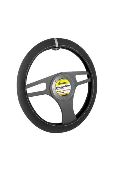 Automix Direksiyon Kılıfı Alcantara Tek Çizgi Gri