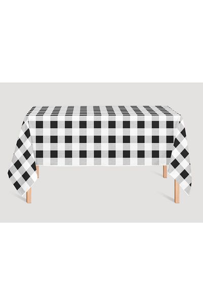 Alacastore Față de masă cu model în carouri cu imprimare digitală 150x240 Cm