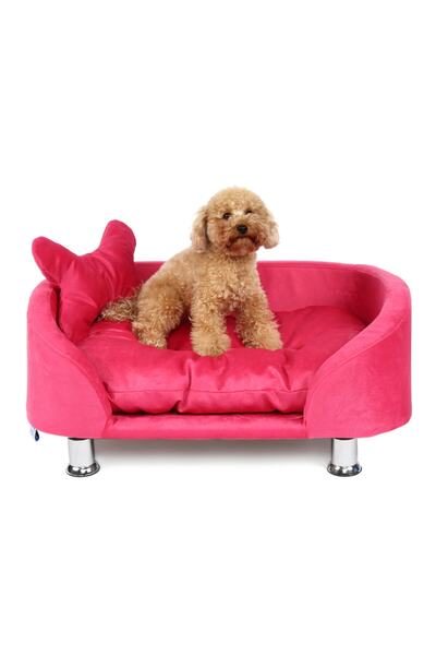 Kybele Orta Ve Küçük Irk Köpek Yatağı 80x55 Cm Fuşya Pembe