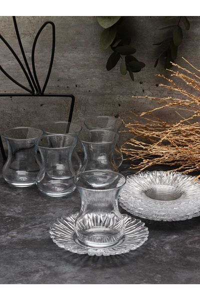 Paşabahçe Pasabahşe Aurora 12 Piece Tea Set 95961