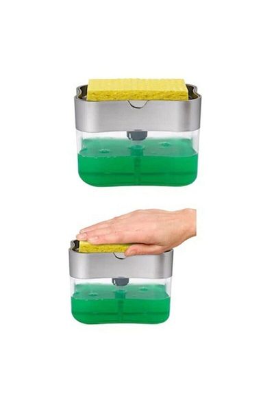 CMT Liquid Soap Dispenser with Pump and Sponge Tank Liquid Soap Dispenser