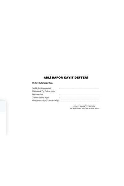 Gülşen Kırtasiye Forensic Report Record Book