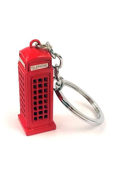 Dünyadan Hediyeler Metal London Telephone Booth Themed Keychain